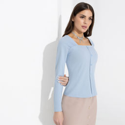 Блуза Аппетитные формы (небесный свет, с поясом) - Charutti фото 6