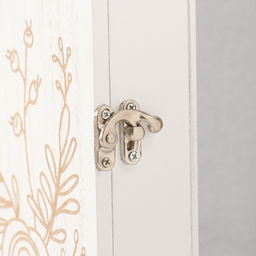 Ключница настенная «Веточка цветочная», дерево, 6 крючков, состаренный белый, 6×22×30 см