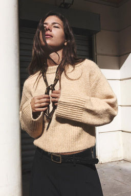 CROPPED KNIT SWEATER - Zara фото 2