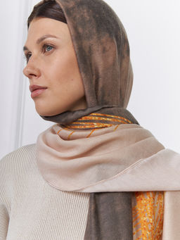 Большой, мягкий, тонкий и очень нежный двусторонний палантин с рисунком - Tantino фото 8