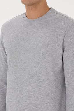 Erkek Gri Melanj Sweatshirt - U.s. polo assn фото 7
