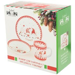 НАБОР ДЛЯ ЗАВТРАКА 3 ПРЕДМЕТА ГНОМЫ ТАРЕЛКА 18 СМ,САЛАТНИК 16 СМ,КРУЖКА 200 МЛ - Lefard фото 2