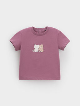 КР 302823/темная орхидея к589 фуфайка (футболка) д/дев яс