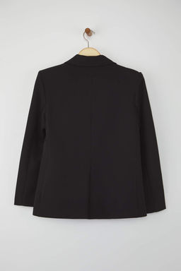 Siyah Dugme Kapamal? Regular Kal?p Blazer Blazer Ceket TWOAW26BC00013 - Trendyolmilla фото 6