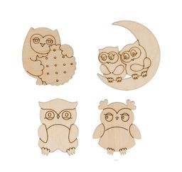 Заготовка для декорирования Mr. Carving ВД-887 Мини-набор фанера 0.3 см Коты №2 (3.5-5см)  фото 3