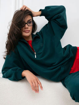 Толстовка женская Пич Изумрудный - Modamica фото 5