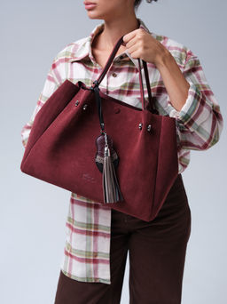 Замшевая сумка с матрешкой Vasilisa DBR 31210 махагон  фото 8