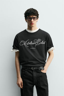 EMBROIDERED SLOGAN T-SHIRT - Zara фото 10