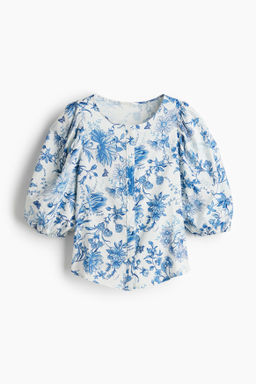 Blusa en mezcla de lino - H&m фото 4