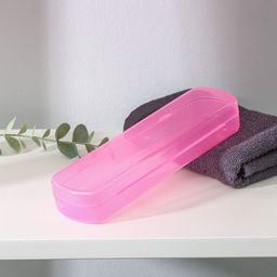 Цена за 2 шт. Футляр для зубной щётки и пасты, 21×6×3 см, МИКС