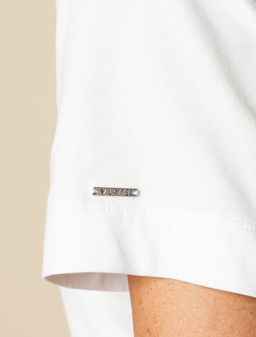 VILATTE / Футболка из премиального хлопка со стразами  фото 3