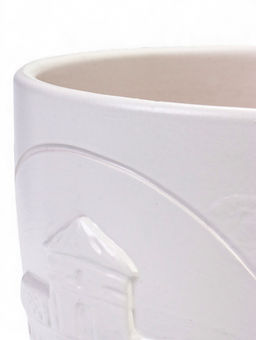 Набор горшков цветочный поддоном 4 шт 0,6 / 1,4 / 2,5 / 5 л керамика белый Галандия