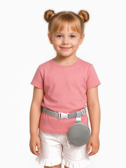 Сумка детская поясная на молнии «Выбражулька», серая