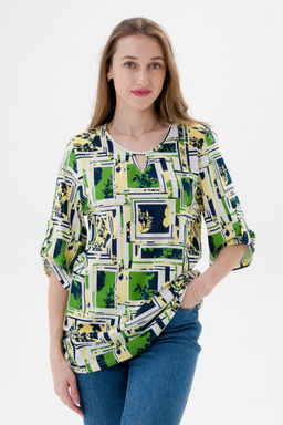 Туника женская из кулирки Полина цитрусовый микс
