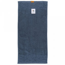 Полотенце махровое "Волна" 34х75см, хлопок 100%, стальной синий (Китай)