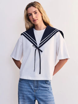 Футболка с шарфом женская / Zarina