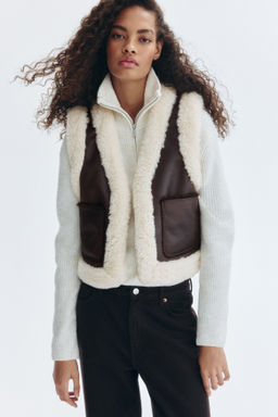 Chaleco con ribetes efecto pelo - H&m фото 7