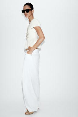TOP PEPLUM CON BOTONES DORADOS / Blanco roto - Zara фото 3