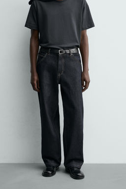 BAGGY FIT CARPENTER JEANS WITH TOPSTITCHING - Zara фото 9