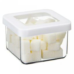 Банка для сыпучих продуктов пластмассовая Степ 0,5л, 10х10х7см, белый (Россия) - Домашняя мода фото 3