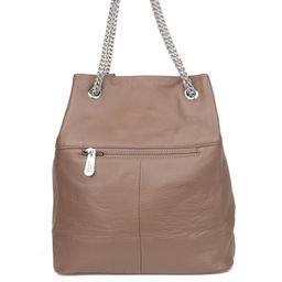 Y9810 d.apricot, женская кожаная сумка "Chain strap" Barcelo Biagi