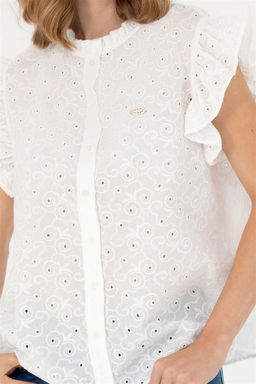 U. S. Polo Assn Женская белая рубашка с коротким рукавом - U.s. polo assn фото 6