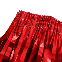 Юбка, 40 см, на липучке, красная
