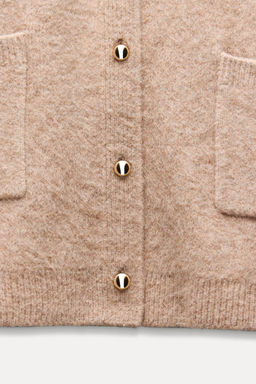 KNIT CARDIGAN WITH GOLDEN BUTTONS - Zara фото 6