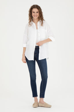 Женская белая рубашка с длинным рукавом - U.s. polo assn фото 11