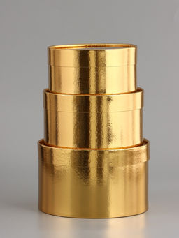 Набор подарочных коробок 3 в 1, завальцованные, золотой, 20 х 12 - 18 х 10 - 16 х 8 см