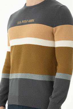 Мужской свитер антрацитового цвета - U.s. polo assn фото 13