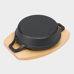 Сковорода Magma «Далат», 25×18×4 см, с ручками, чугун, чёрная