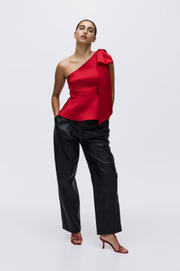 Top de un hombro con lazo decorativo - H&m фото 7