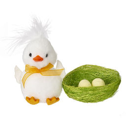 Фигурка декоративная "Цыпленок с гнездом", L10 W4 H8,5 см