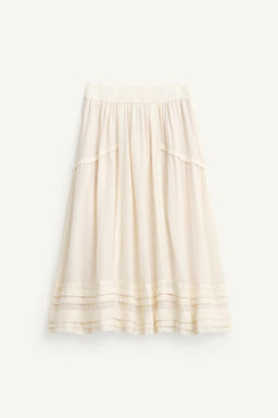 LIMITED EDITION LACE TRIM WOOL SKIRT - Zara фото 5