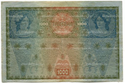 1000 крон 1902 года Австрия  надпечатка