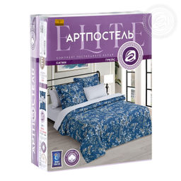 Постельное белье Грейс (сатин Россия) 2 сп. с Евро/Пододеяльник (молния): 1 шт. - 215*175; Простыня: 1 шт. - 215*240; Наволочка (клапан, ушки): 2 шт. - 70*70 Россия - Артпостель фото 8