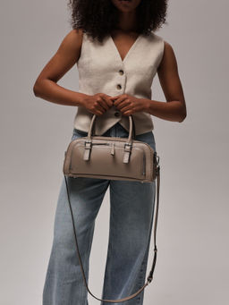 Кожаная сумка Nora DBR 31148 бежевый латте  фото 5