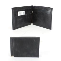 Зажим для купюр Croco-зк-302 (карм на мелочи) натуральная кожа черный пулл-ап (254) 243965