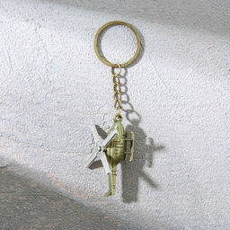 Брелок для ключей металлический «23 февраля», вертолёт, 11 х 2,5 см