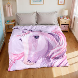 Пододеяльник Этель Pink horse, 143*215 см, 100% хлопок, бязь