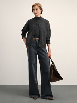 Джинсы wide leg с высокой посадкой / Zarina  фото 6