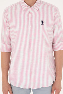 U. S. Polo Assn / Мужская пудровая рубашка с длинным рукавом - U.s. polo assn фото 6