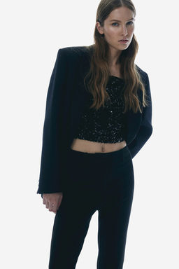 Top bandeau de lentejuelas