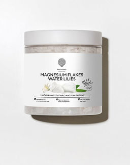 Хлопья магниевые "MAGNESIUM FLAKES WATER LILIES", с маслом лилии, 400 г