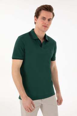 Erkek Slim Fit Polo Yaka Koyu Ye_il Ti__rt Sepette S_rpriz _ndirim - U.s. polo assn фото 3