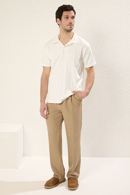 TRENDYOL MAN Ekru Regular/Normal Kesim Dokulu Basic Polo Yaka T-shirt TMNSS25PO00000 - Trendyolmilla фото 17