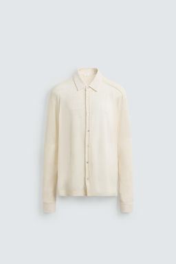 TEXTURED SEMI-SHEER SHIRT - Zara фото 6