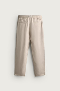 PANTAL?N RELAXED FIT 100% LYOCELL / Beige - Zara фото 6