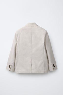 BLAZER TRAJE CON ALGOD?N Y LINO / Crudo - Zara фото 3